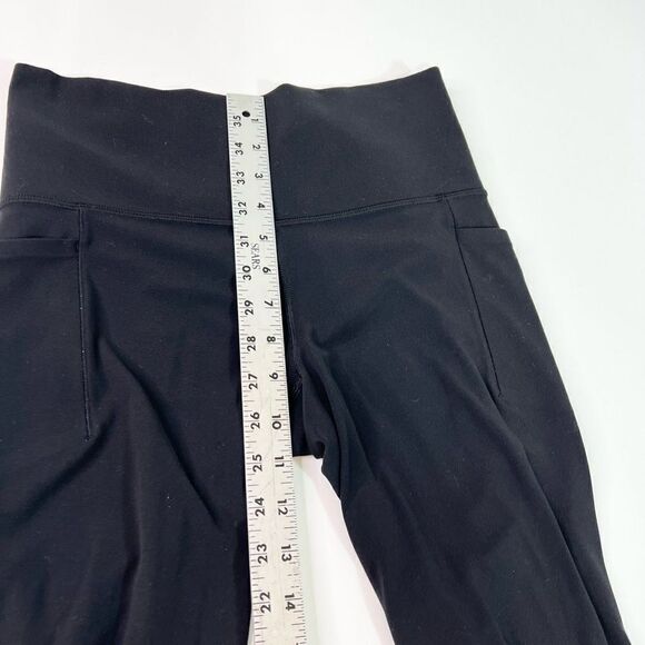 Athleta Capri Pants Women's SP Black Pullover High Rise Wide Waist Ankle Length - Picture 3 of 11